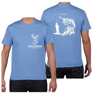 Southern tracks cotton blue shirt